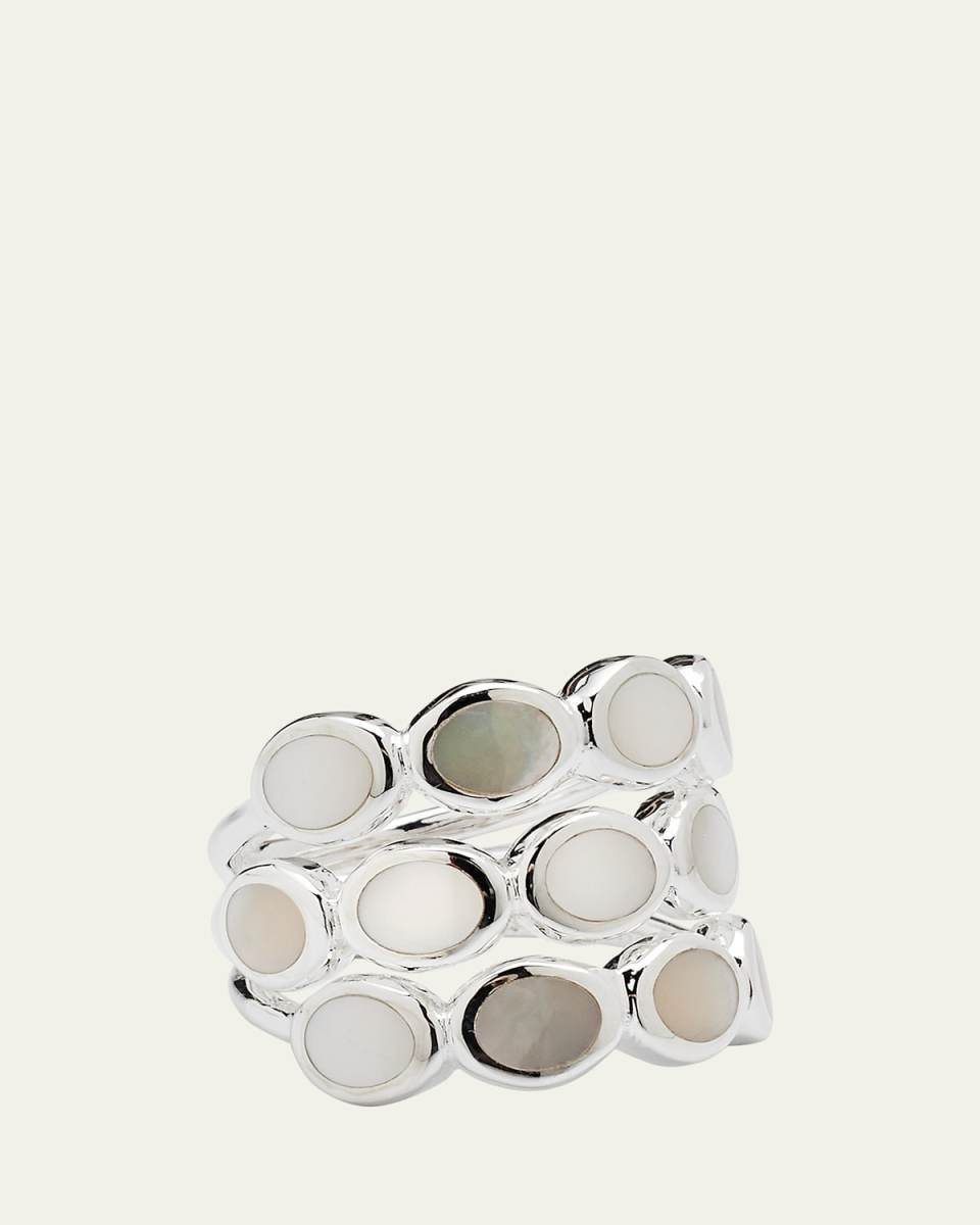 3-Band Tiny Ovals Ring in Sterling Silver